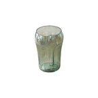 Set of Two Light Green Glass Modern Abstract Faces Table Vases  Warm Home View