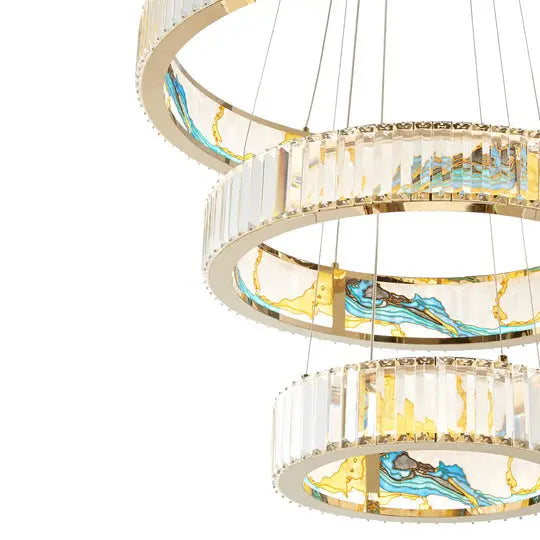Boeseman's Colorful Chandelier - Three Tiers, Round  Warm Home View