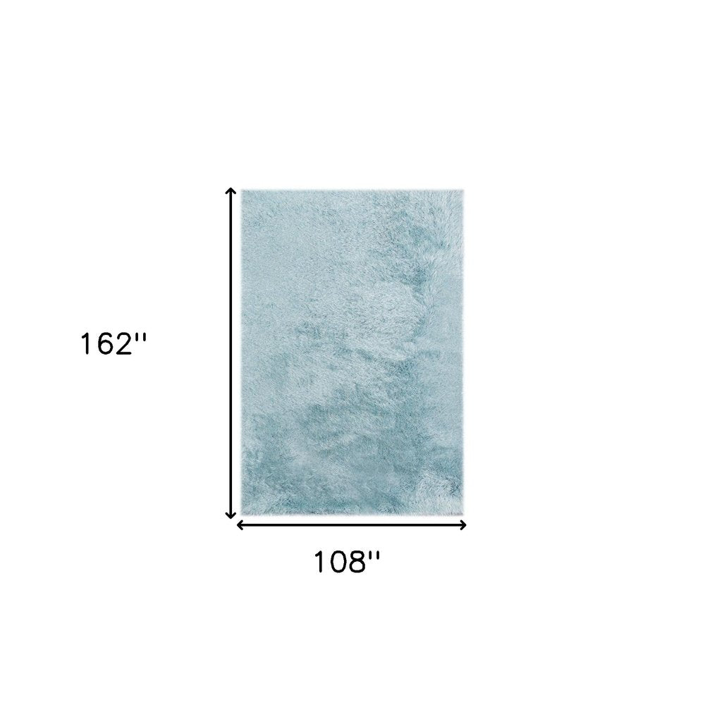 9' X 14' Sky Blue Area Rug  Warm Home View