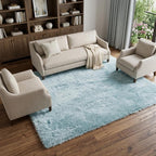 9' X 14' Sky Blue Area Rug  Warm Home View
