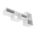 47" White Wood Wall Mounted Cubby Shelf  Warm Home View