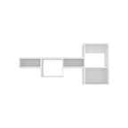 47" White Wood Wall Mounted Cubby Shelf  Warm Home View