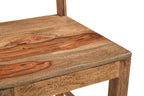 Seven Piece Brown Solid Wood Dining Set with Six Chairs
