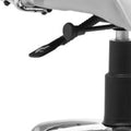White and Silver Adjustable Height Swivel Rolling Office Chair  Warm Home View