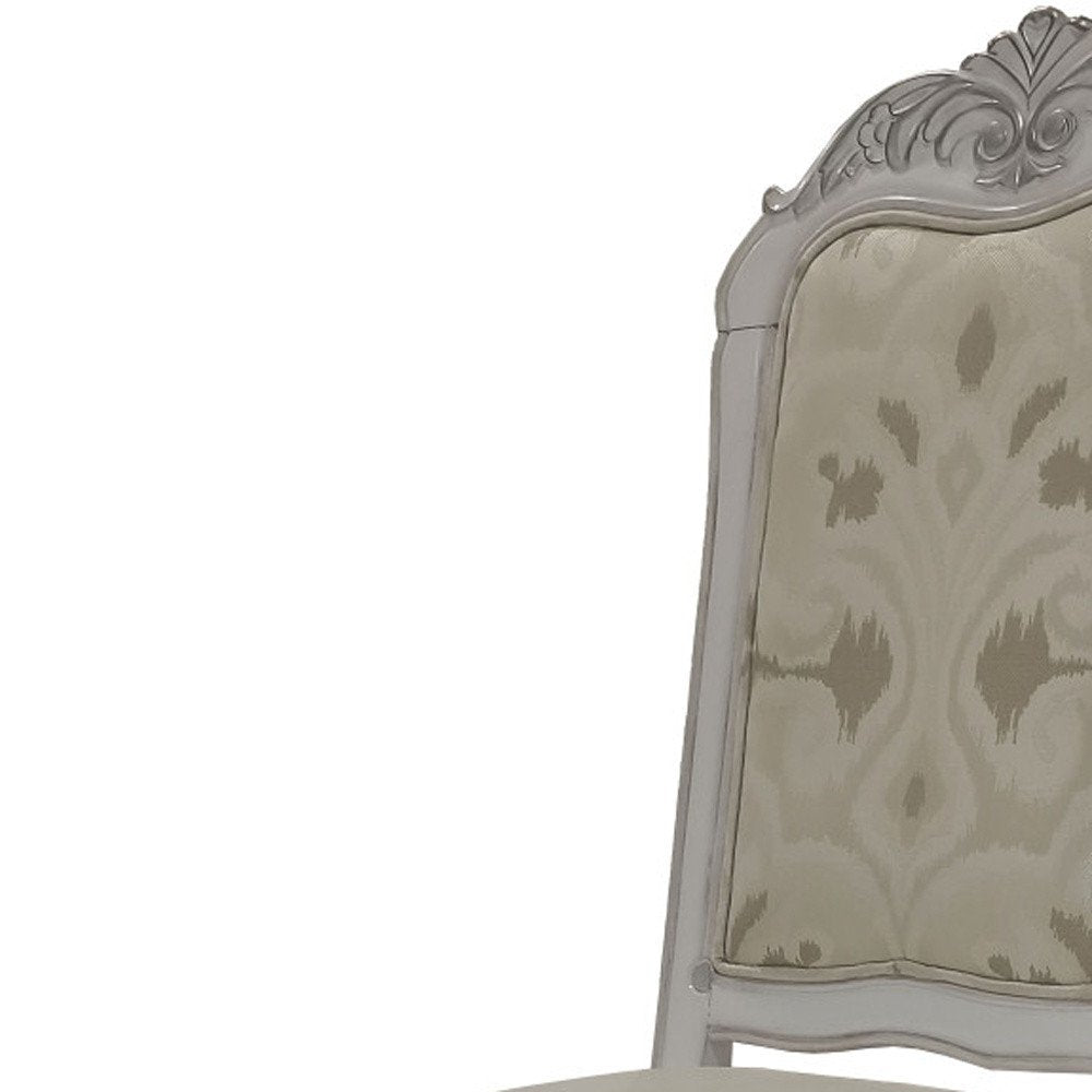 Set of Two White Tufted Faux Leather Dining Side Chairs  Warm Home View