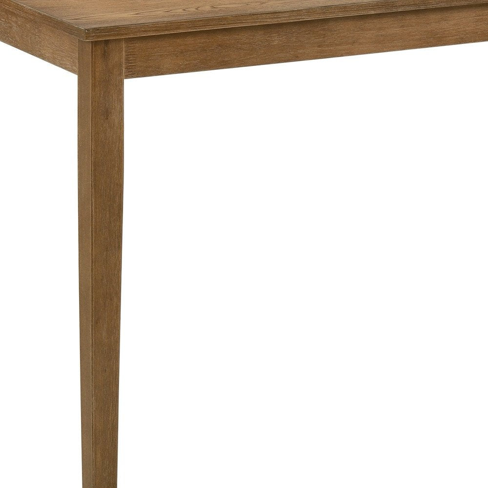 Five Piece Oak Solid Wood Dining Set with Four Chairs  Warm Home View