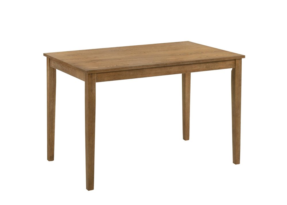 Five Piece Oak Solid Wood Dining Set with Four Chairs  Warm Home View