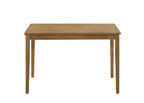 Five Piece Oak Solid Wood Dining Set with Four Chairs  Warm Home View