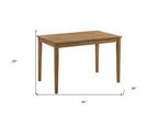 Five Piece Oak Solid Wood Dining Set with Four Chairs  Warm Home View