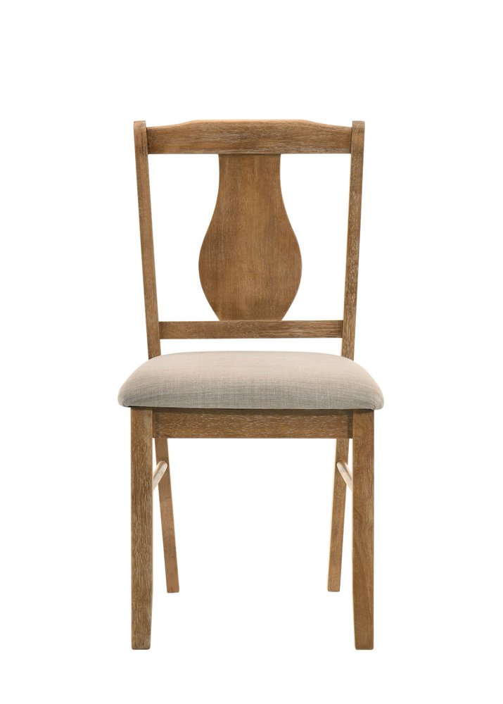 Five Piece Oak Solid Wood Dining Set with Four Chairs  Warm Home View