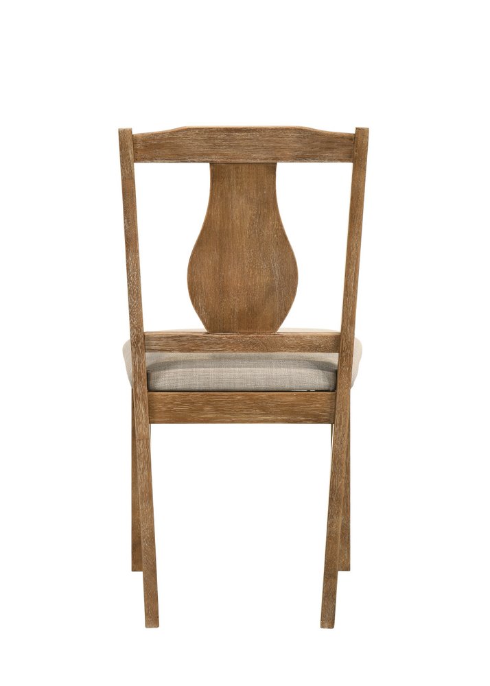 Five Piece Oak Solid Wood Dining Set with Four Chairs  Warm Home View