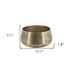 Set of Two Gold Aluminum Round Table Vases  Warm Home View