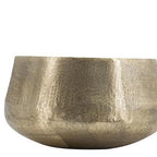 Set of Two Gold Aluminum Round Table Vases  Warm Home View