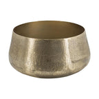 Set of Two Gold Aluminum Round Table Vases  Warm Home View