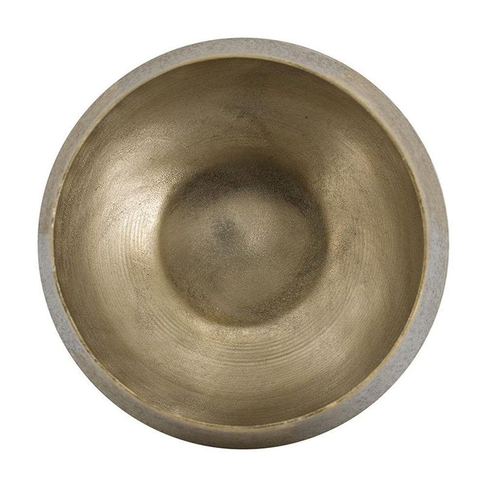 Set of Two Gold Aluminum Round Table Vases  Warm Home View