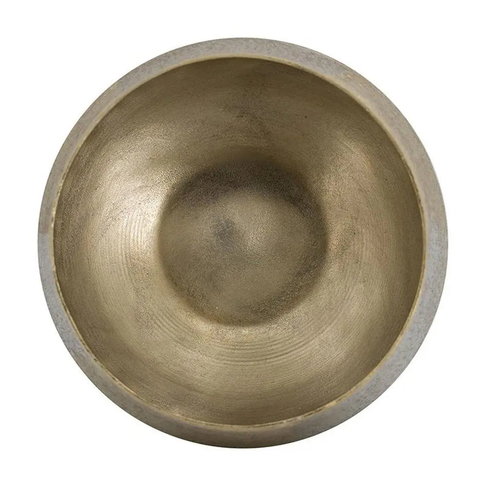 Set of Two Gold Aluminum Round Table Vases  Warm Home View