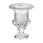 Set of Two Clear Glass Urn Table Vases  Warm Home View