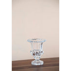 Set of Two Clear Glass Urn Table Vases  Warm Home View