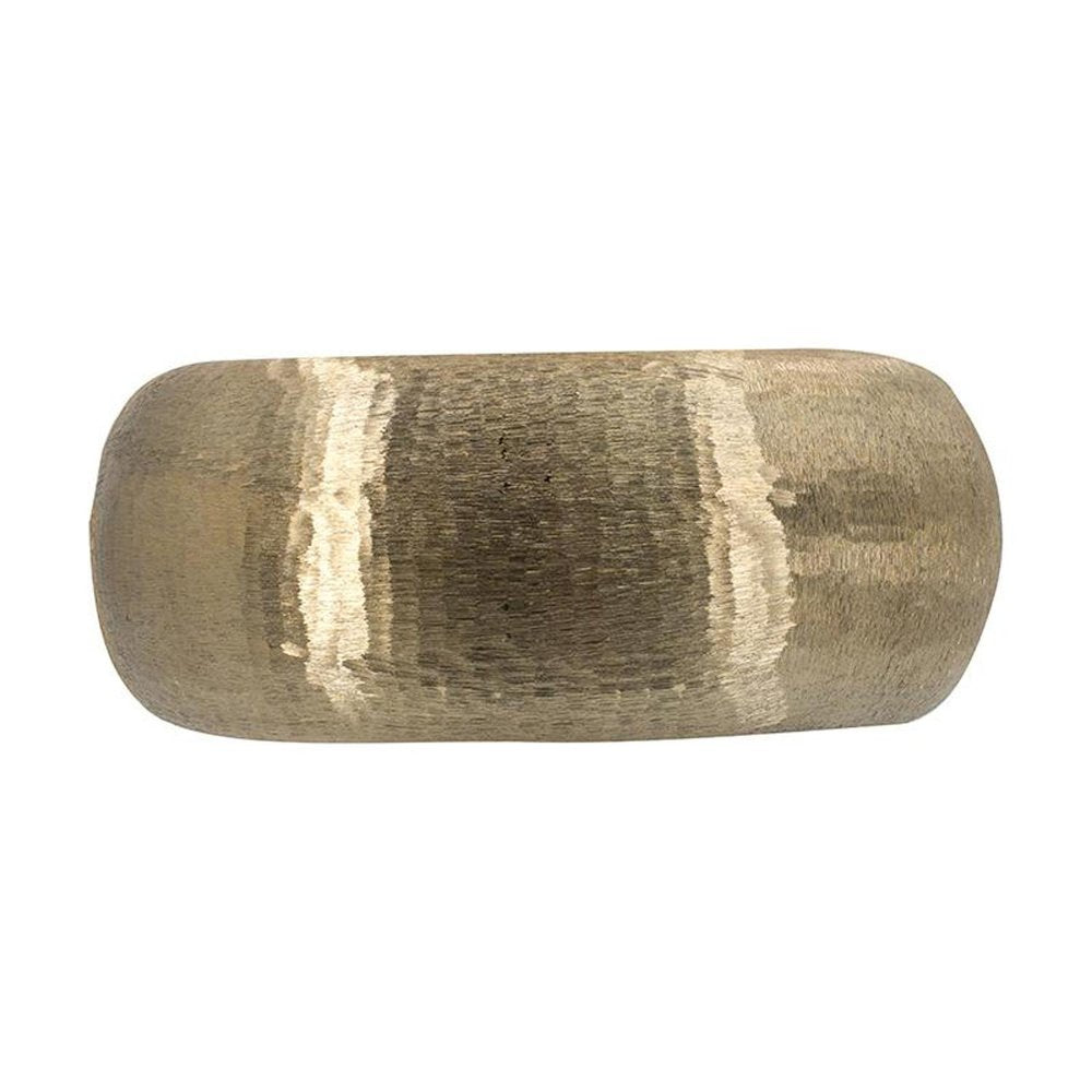 Set of Two Gold Aluminum Hammered Round Centerpiece Bowls  Warm Home View