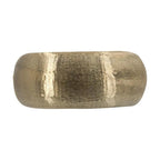 Set of Two Gold Aluminum Hammered Round Centerpiece Bowls  Warm Home View