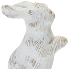 Set of Two White Resin Rabbit Figurines  Warm Home View