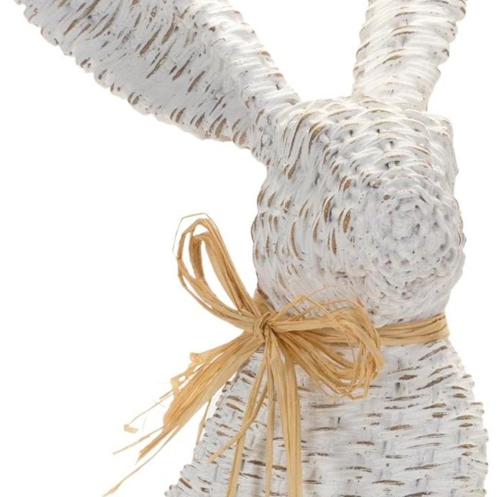 Set of Two White Resin Figurine Tabletop Sculpture  Warm Home View