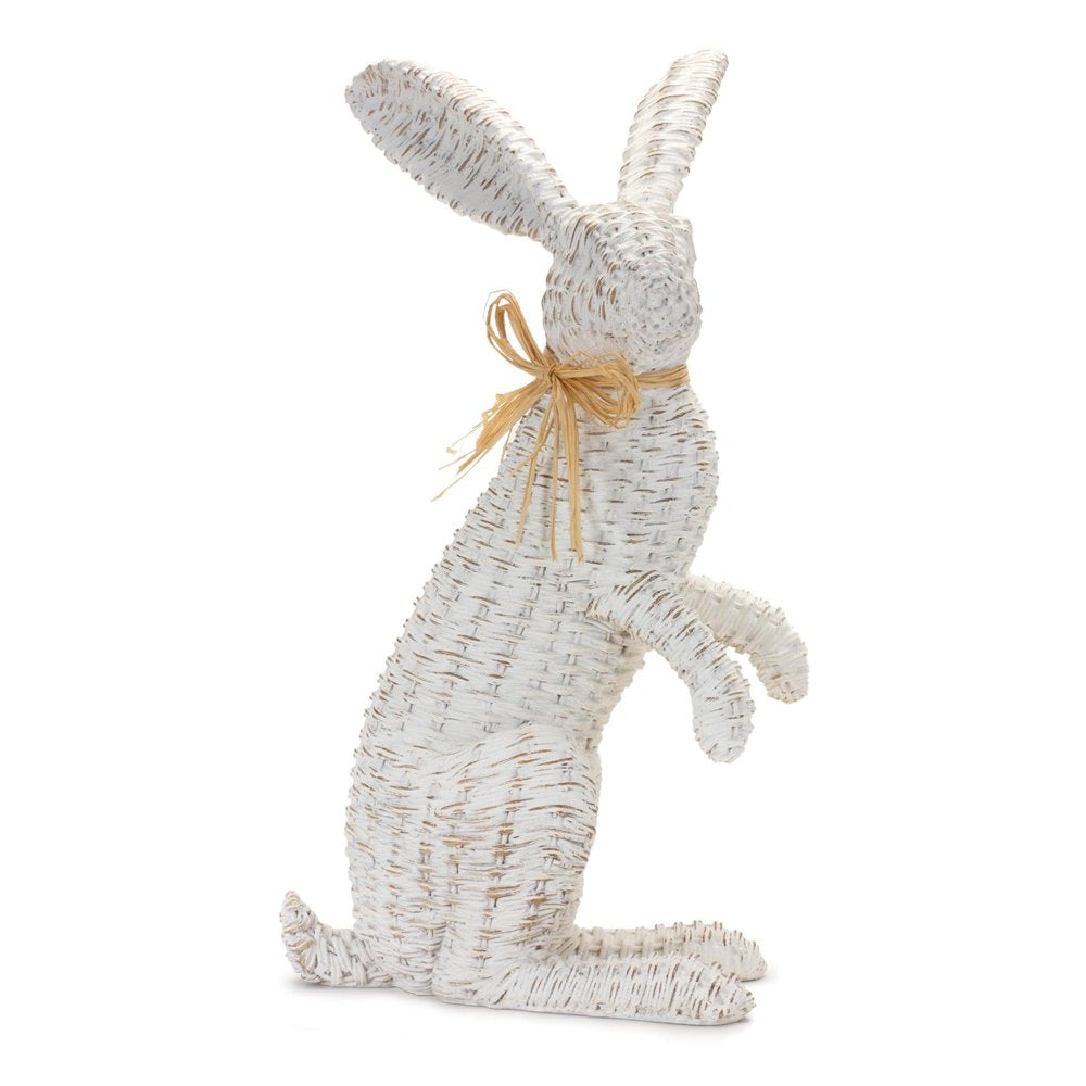 Set of Two White Resin Figurine Tabletop Sculpture  Warm Home View