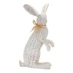 Set of Two White Resin Figurine Tabletop Sculpture  Warm Home View