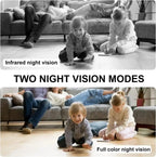 1080P Light Bulb Camera 360 Degree Wireless Wifi  infrared night vision and full color night vision for security cameras.