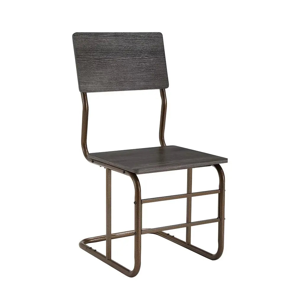 Modern Wood Dining Set Antique Bronze 5-Piece  Warm Home View