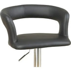 Adjustable Kitchen Island Stools Black Faux Leather 2-Piece  Warm Home View