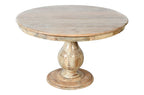 Five Piece Natural Round Solid Wood Dining Set with Four Chairs  Warm Home View