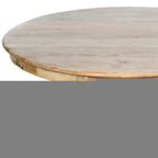 Five Piece Natural Round Solid Wood Dining Set with Four Chairs  Warm Home View
