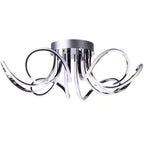 6  Petal Flower LED Strip Flush Mount Lamp // Chrome and  Dimmable  Warm Home View