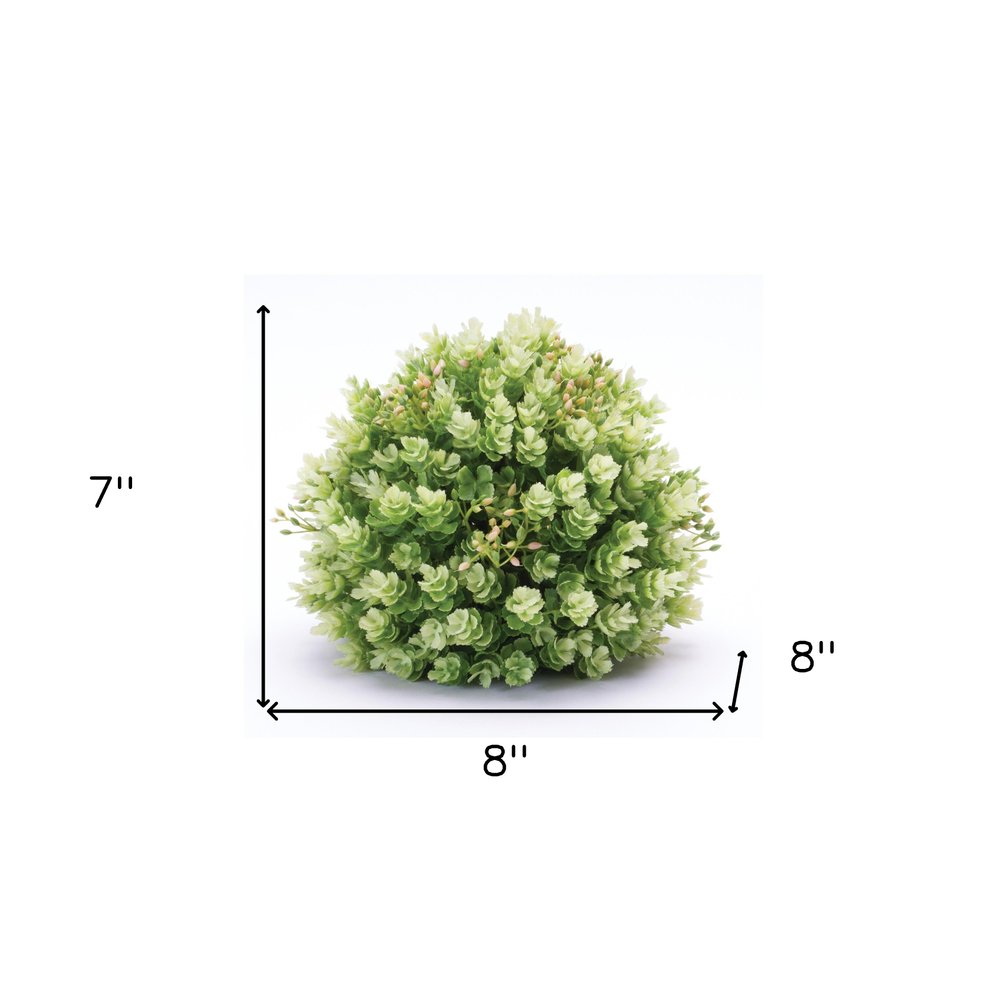 Set of Two 8" Green Artificial  Warm Home View