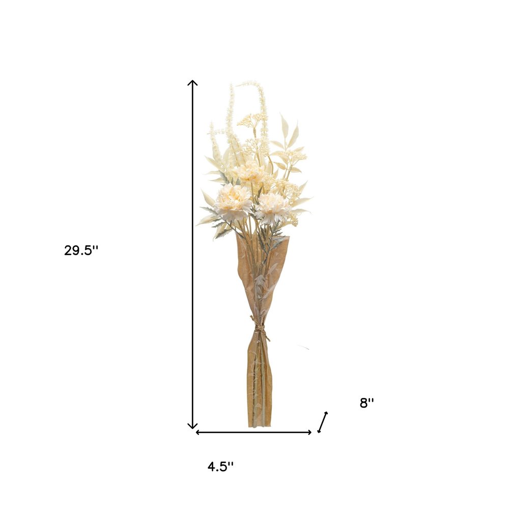 Set of Two 5" Beige Artificial  Warm Home View