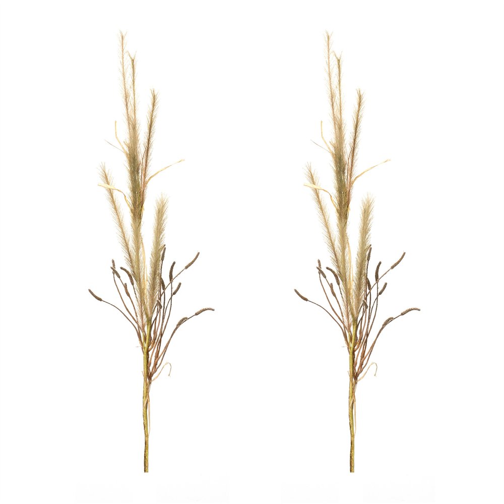 Set of Two 3" Brown Artificial  Warm Home View
