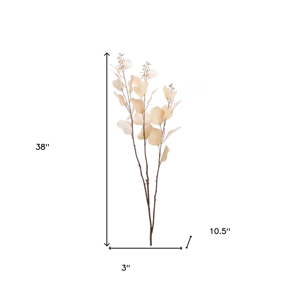 Set of Two 3" Beige Artificial  Warm Home View