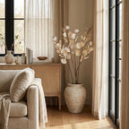Set of Two 3" Beige Artificial  Warm Home View