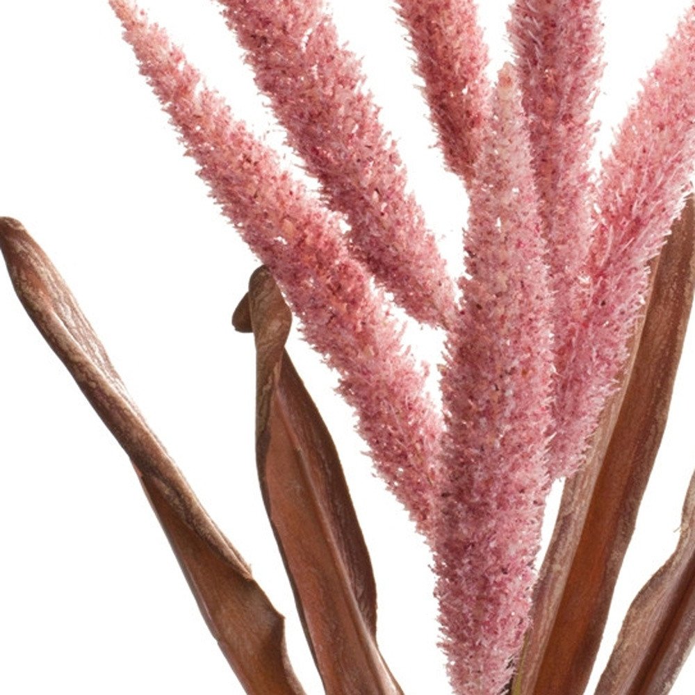 Set of Two 4" Pink Artificial  Warm Home View