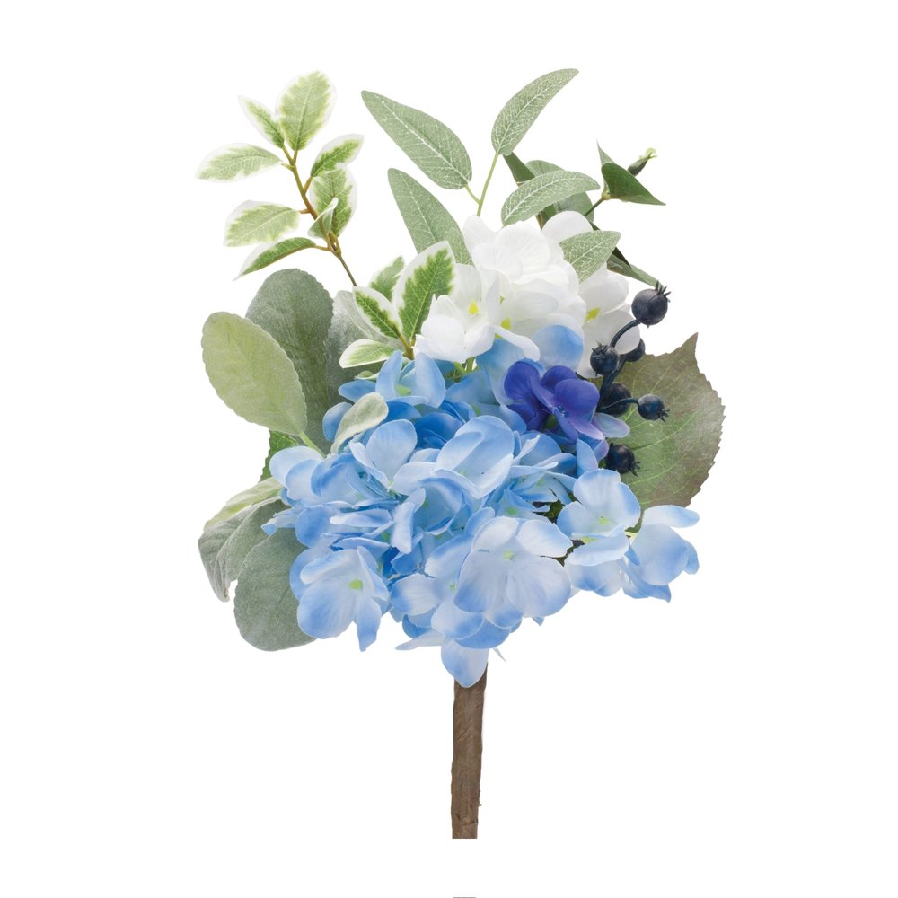 Set of Two 5" Blue Artificial  Warm Home View