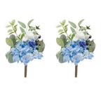 Set of Two 5" Blue Artificial  Warm Home View