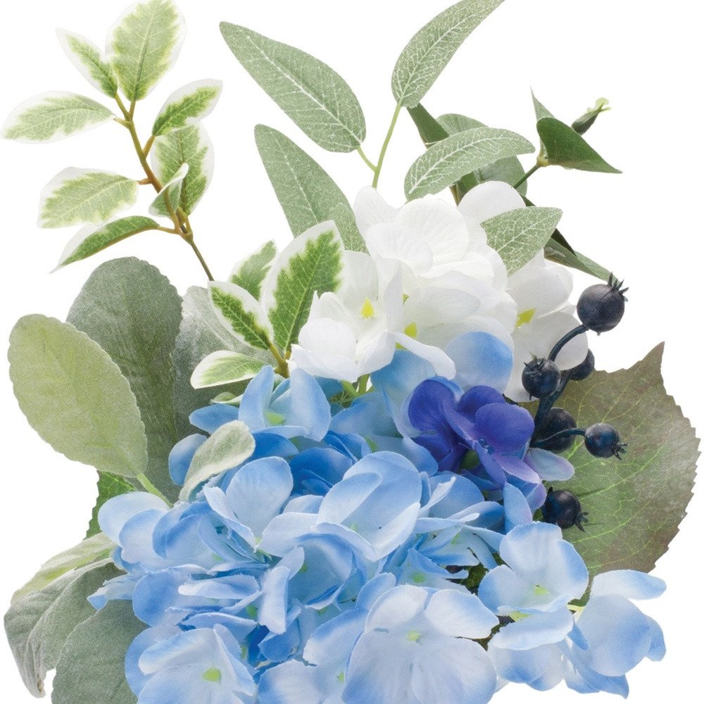 Set of Two 5" Blue Artificial  Warm Home View