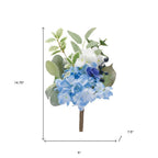 Set of Two 5" Blue Artificial  Warm Home View