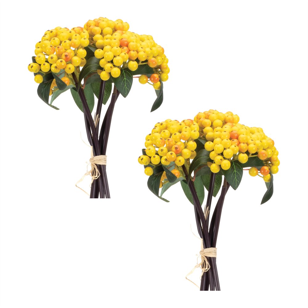 Set of Two 7" Yellow Artificial  Warm Home View