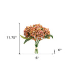 Set of Two 6" Orange Artificial  Warm Home View