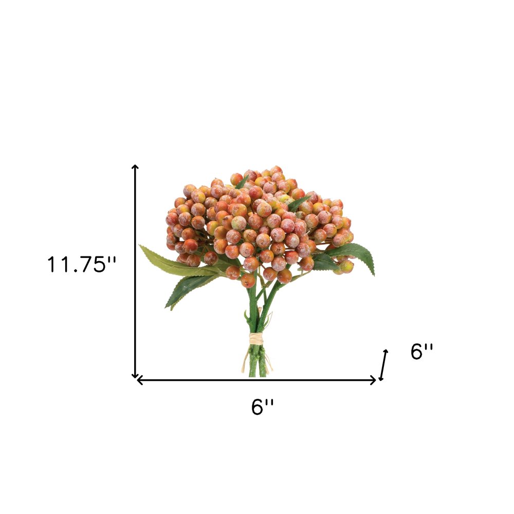 Set of Two 6" Orange Artificial  Warm Home View