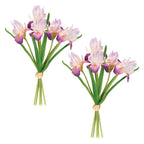 Set of Two 4" Purple Artificial  Warm Home View