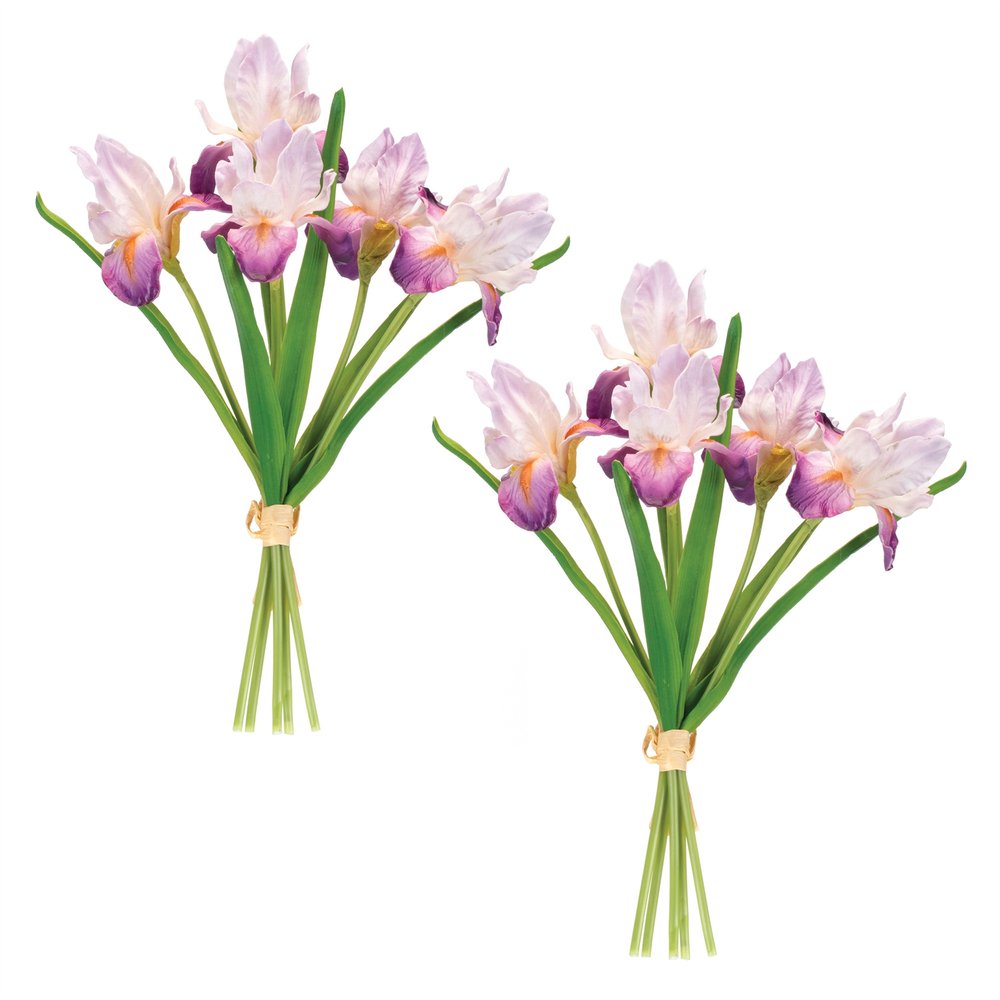 Set of Two 4" Purple Artificial  Warm Home View
