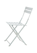 Set of Two White Aluminum Outdoor Folding Dining Chairs  Warm Home View